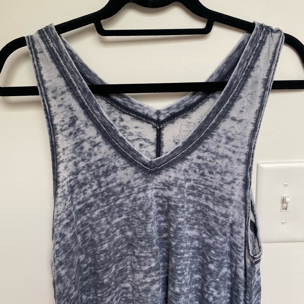 Free People Distressed Blue Tank